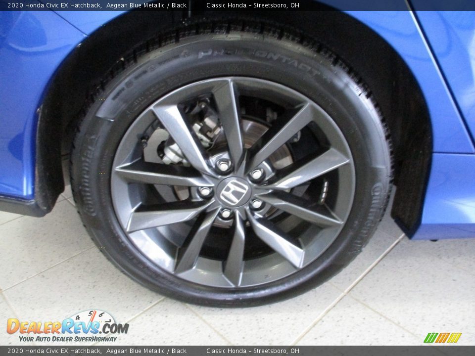 2020 Honda Civic EX Hatchback Aegean Blue Metallic / Black Photo #6