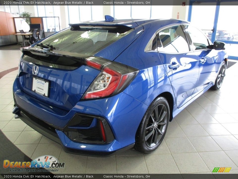 2020 Honda Civic EX Hatchback Aegean Blue Metallic / Black Photo #7