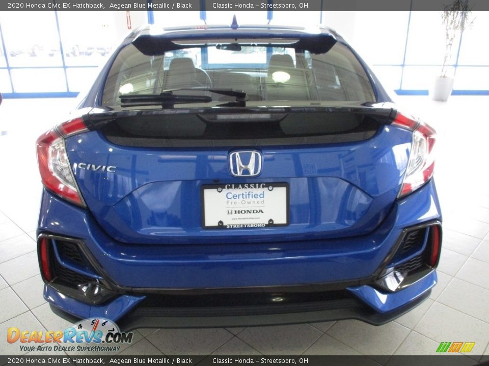 2020 Honda Civic EX Hatchback Aegean Blue Metallic / Black Photo #8