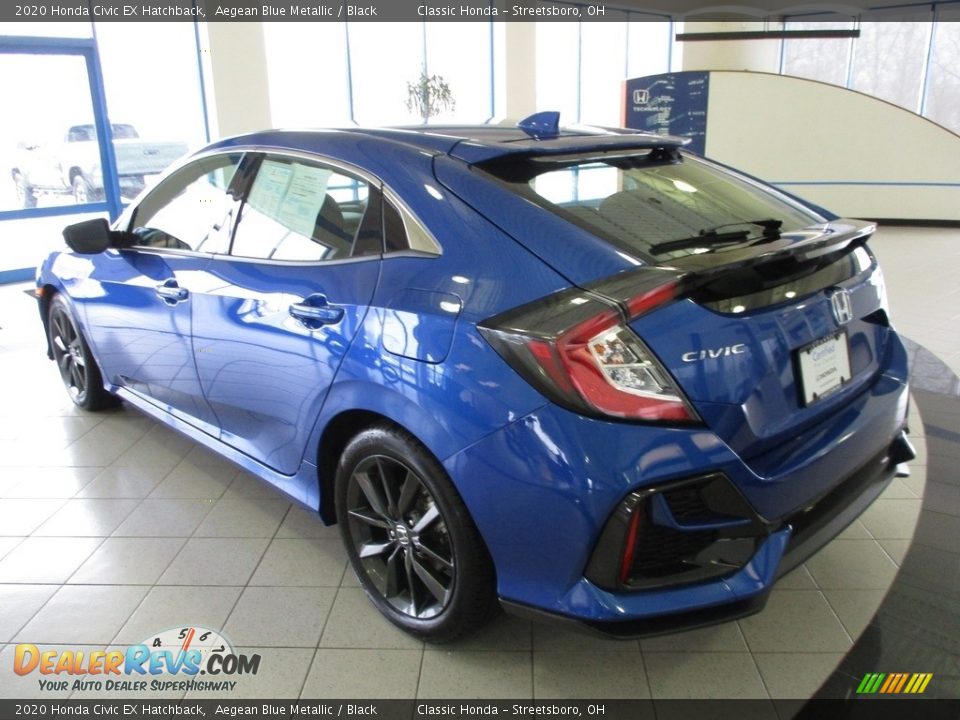 2020 Honda Civic EX Hatchback Aegean Blue Metallic / Black Photo #9