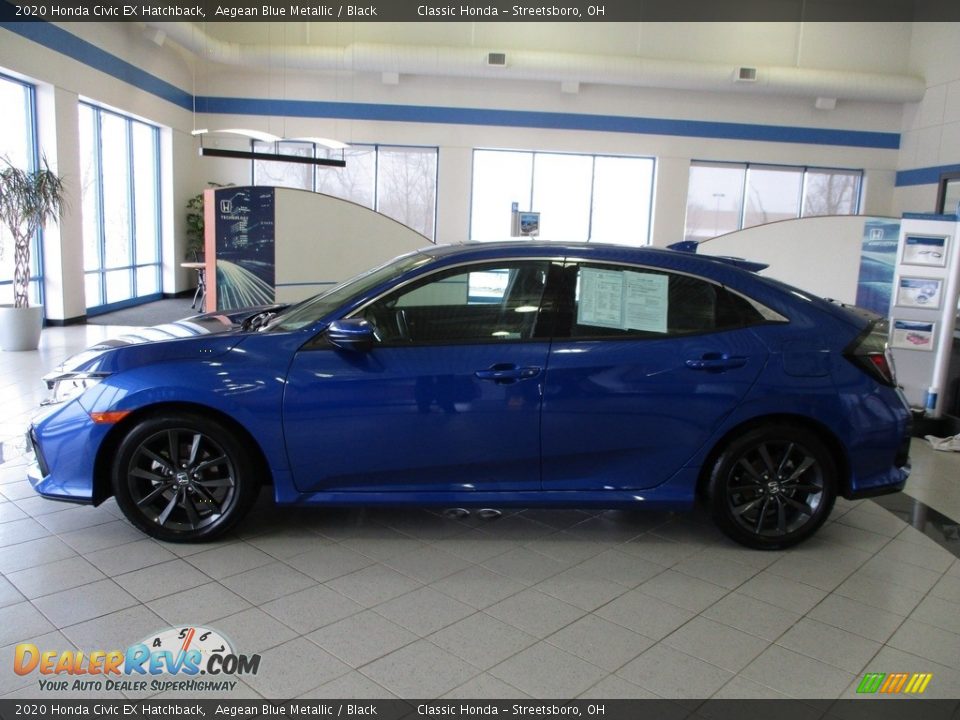 2020 Honda Civic EX Hatchback Aegean Blue Metallic / Black Photo #10