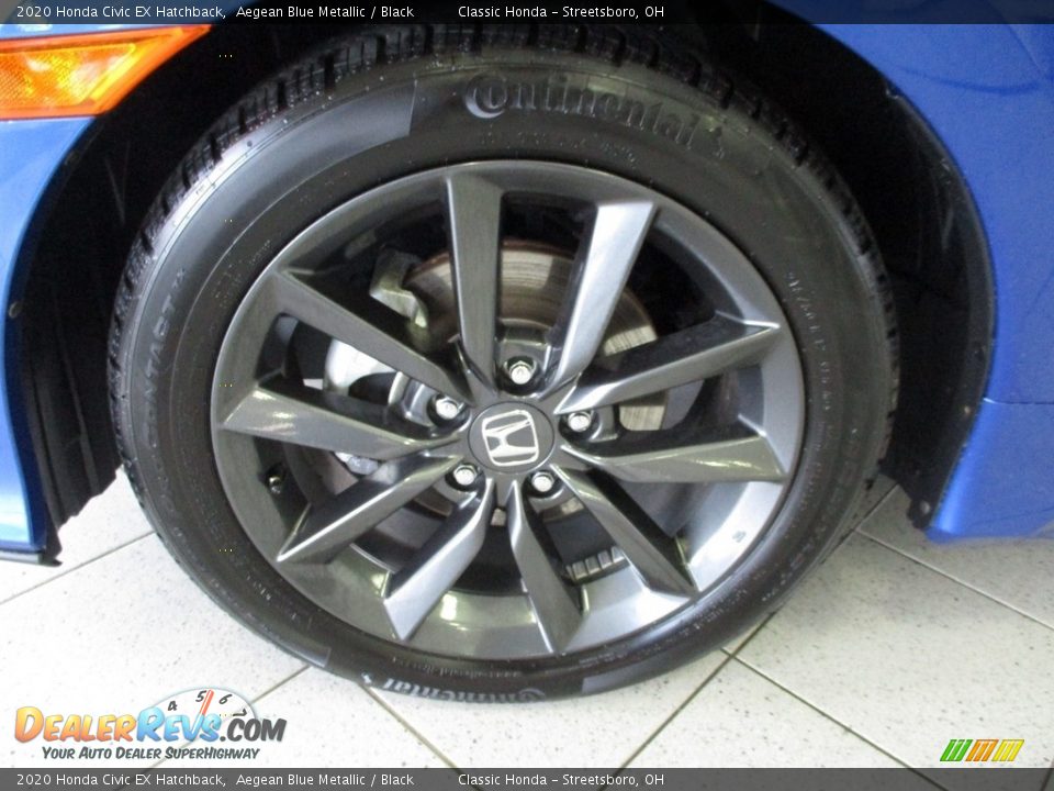 2020 Honda Civic EX Hatchback Aegean Blue Metallic / Black Photo #12