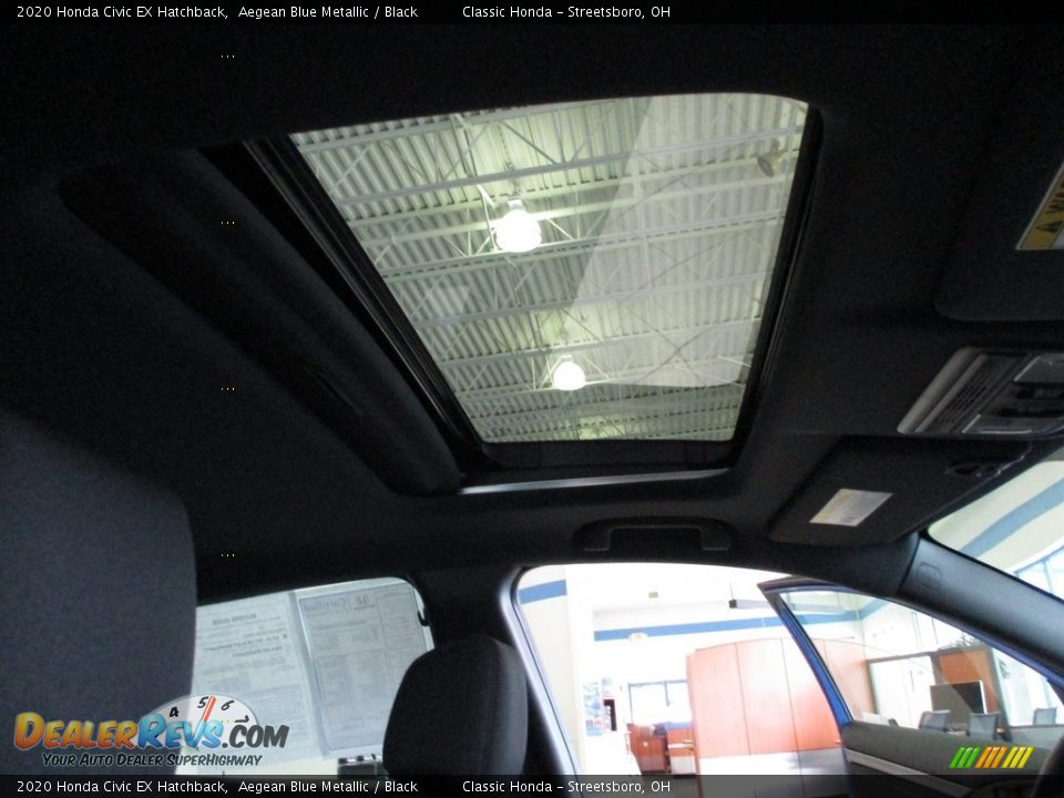2020 Honda Civic EX Hatchback Aegean Blue Metallic / Black Photo #17