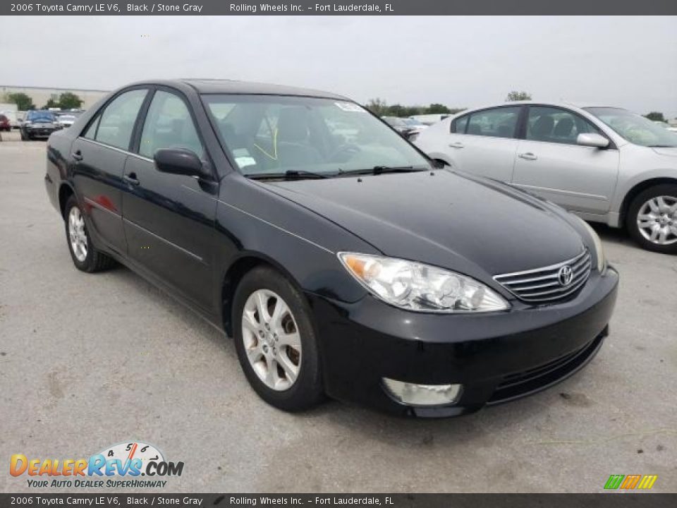 2006 Toyota Camry LE V6 Black / Stone Gray Photo #1