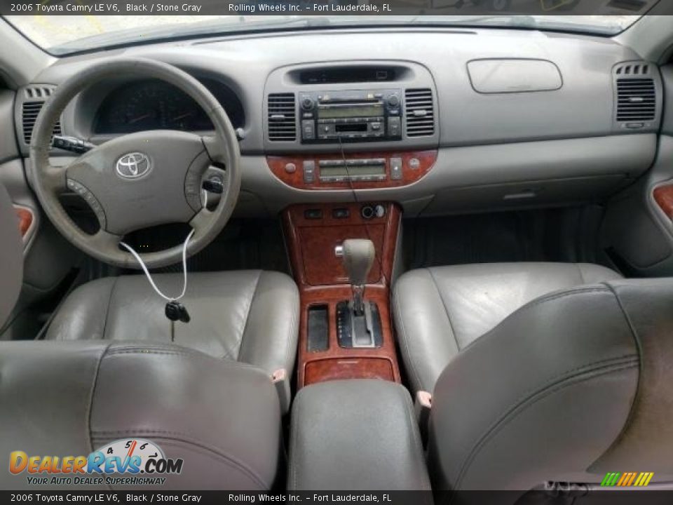 2006 Toyota Camry LE V6 Black / Stone Gray Photo #4