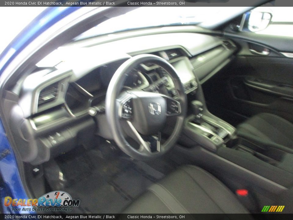 2020 Honda Civic EX Hatchback Aegean Blue Metallic / Black Photo #28