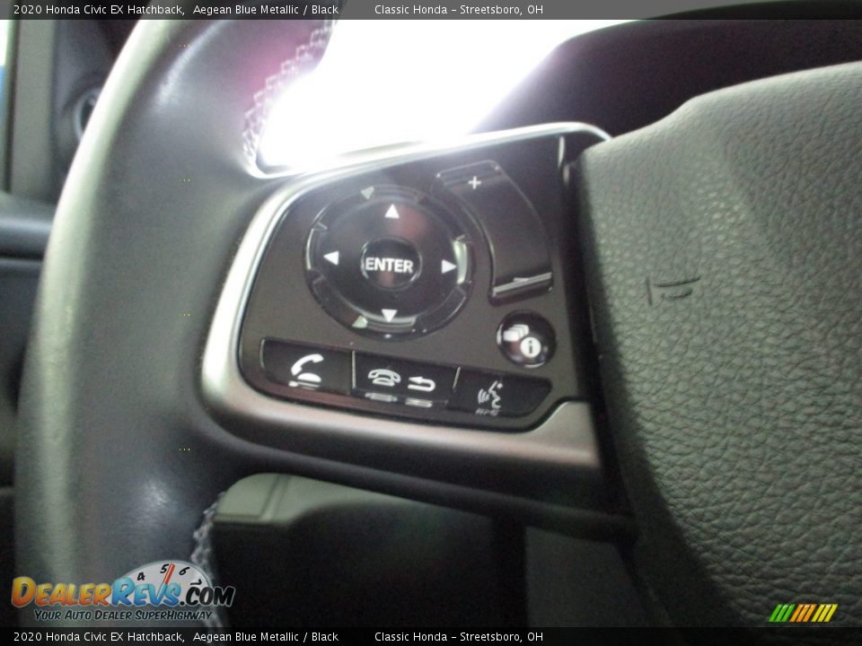 2020 Honda Civic EX Hatchback Aegean Blue Metallic / Black Photo #32