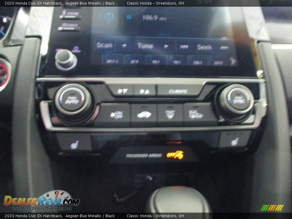 2020 Honda Civic EX Hatchback Aegean Blue Metallic / Black Photo #36