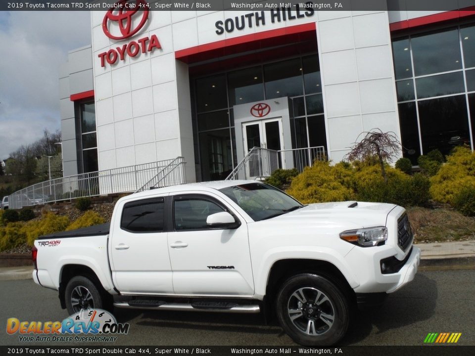 2019 Toyota Tacoma TRD Sport Double Cab 4x4 Super White / Black Photo #2