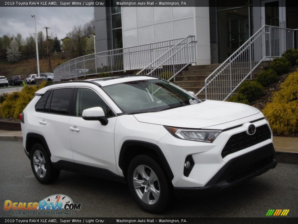 2019 Toyota RAV4 XLE AWD Super White / Light Gray Photo #1