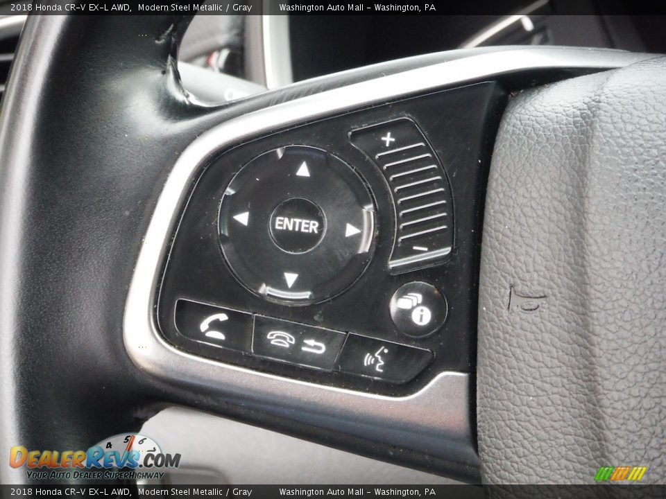 2018 Honda CR-V EX-L AWD Modern Steel Metallic / Gray Photo #9