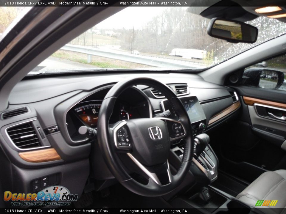 2018 Honda CR-V EX-L AWD Modern Steel Metallic / Gray Photo #22