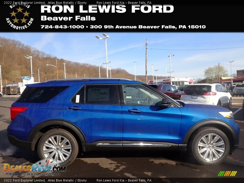 2022 Ford Explorer Limited Atlas Blue Metallic / Ebony Photo #1