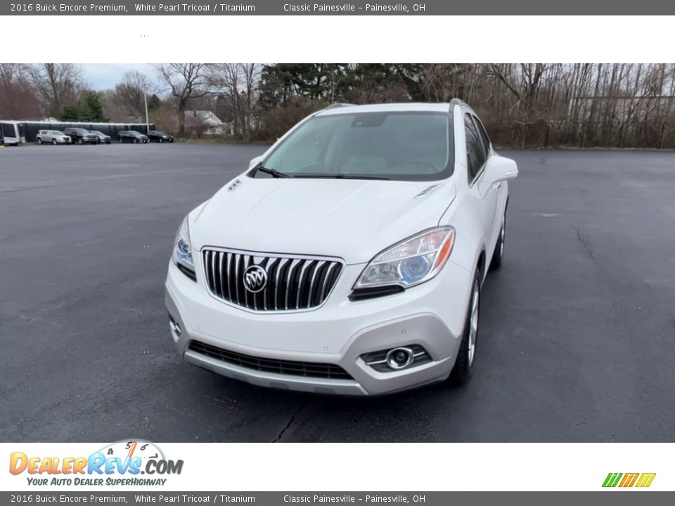 2016 Buick Encore Premium White Pearl Tricoat / Titanium Photo #3