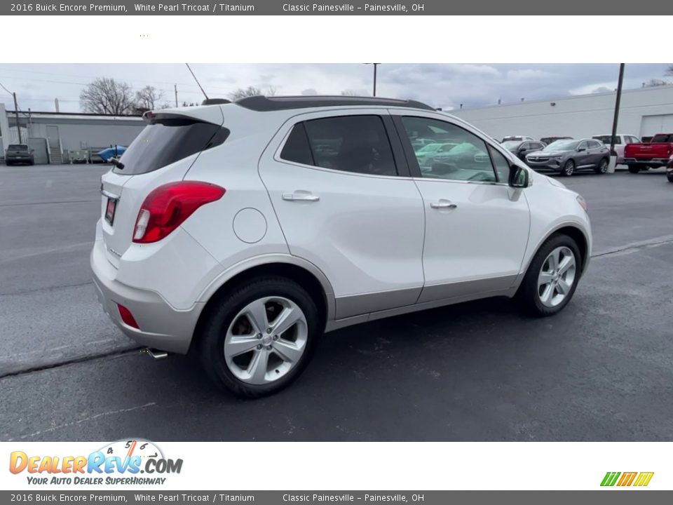 2016 Buick Encore Premium White Pearl Tricoat / Titanium Photo #8