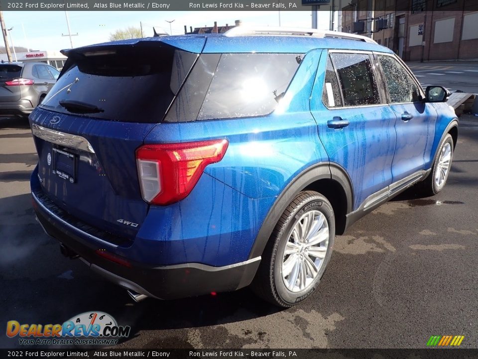 2022 Ford Explorer Limited Atlas Blue Metallic / Ebony Photo #8