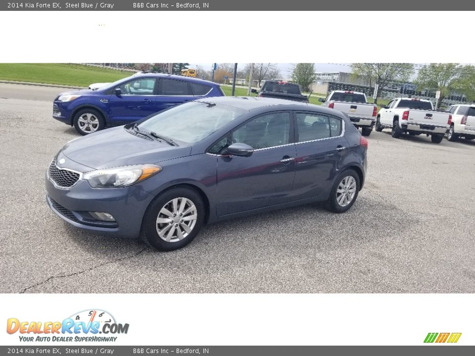 2014 Kia Forte EX Steel Blue / Gray Photo #2