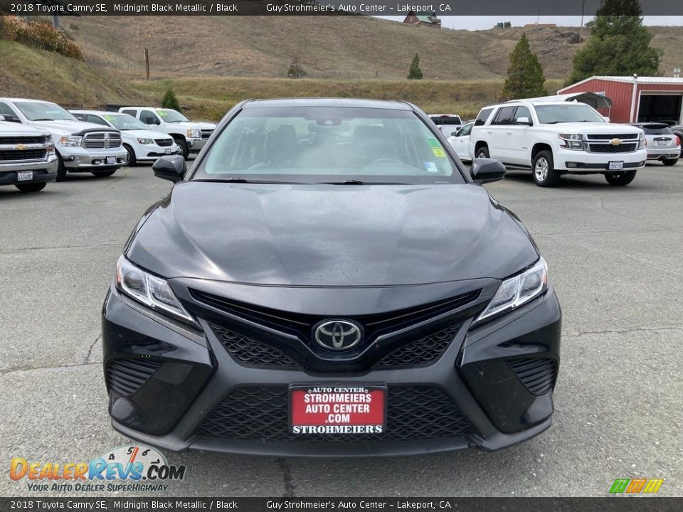 2018 Toyota Camry SE Midnight Black Metallic / Black Photo #2