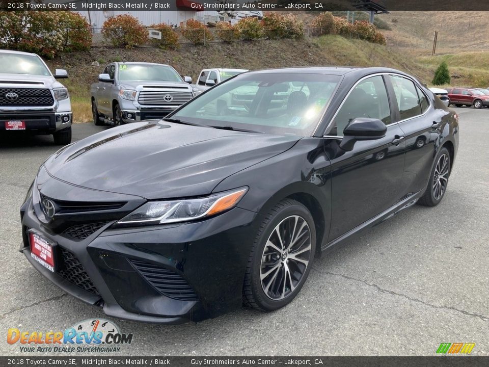 2018 Toyota Camry SE Midnight Black Metallic / Black Photo #3