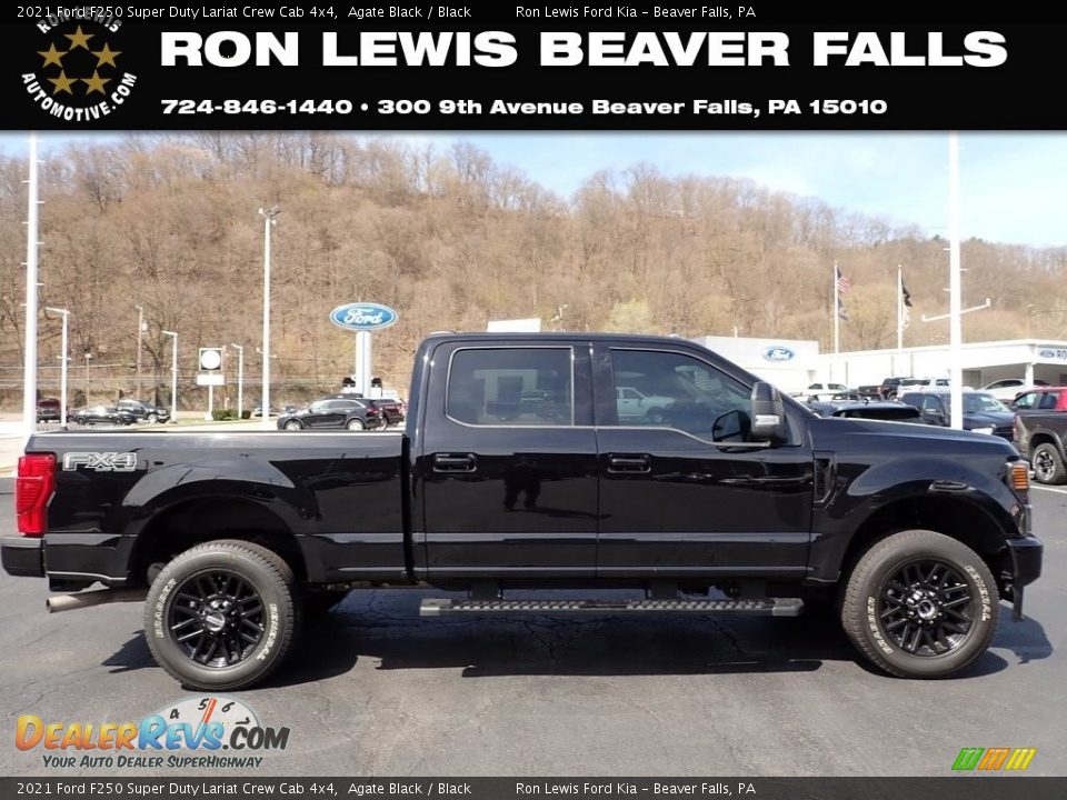 2021 Ford F250 Super Duty Lariat Crew Cab 4x4 Agate Black / Black Photo #1