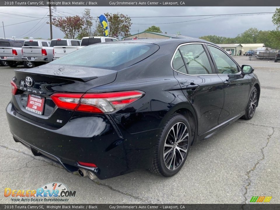 2018 Toyota Camry SE Midnight Black Metallic / Black Photo #7