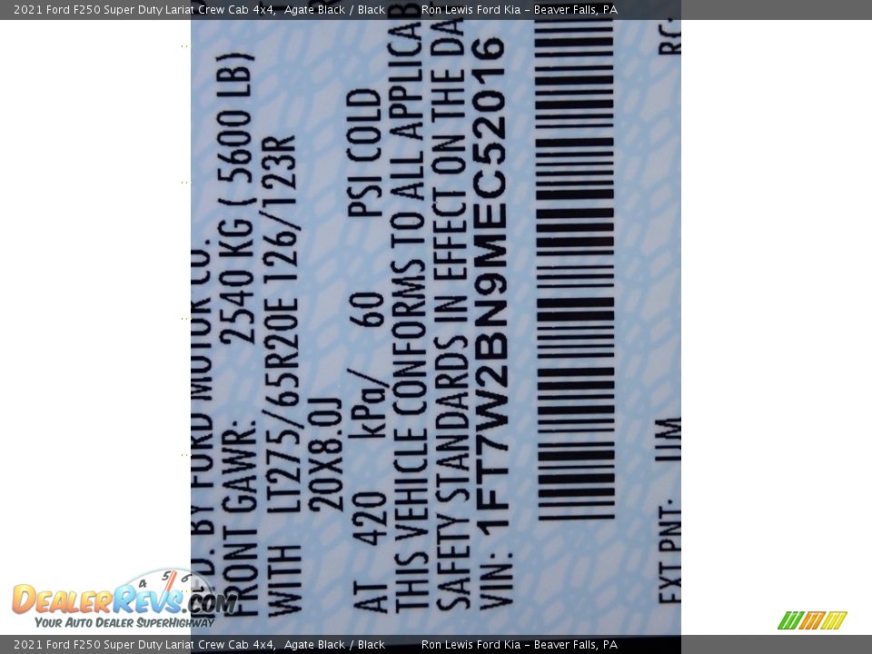 2021 Ford F250 Super Duty Lariat Crew Cab 4x4 Agate Black / Black Photo #19