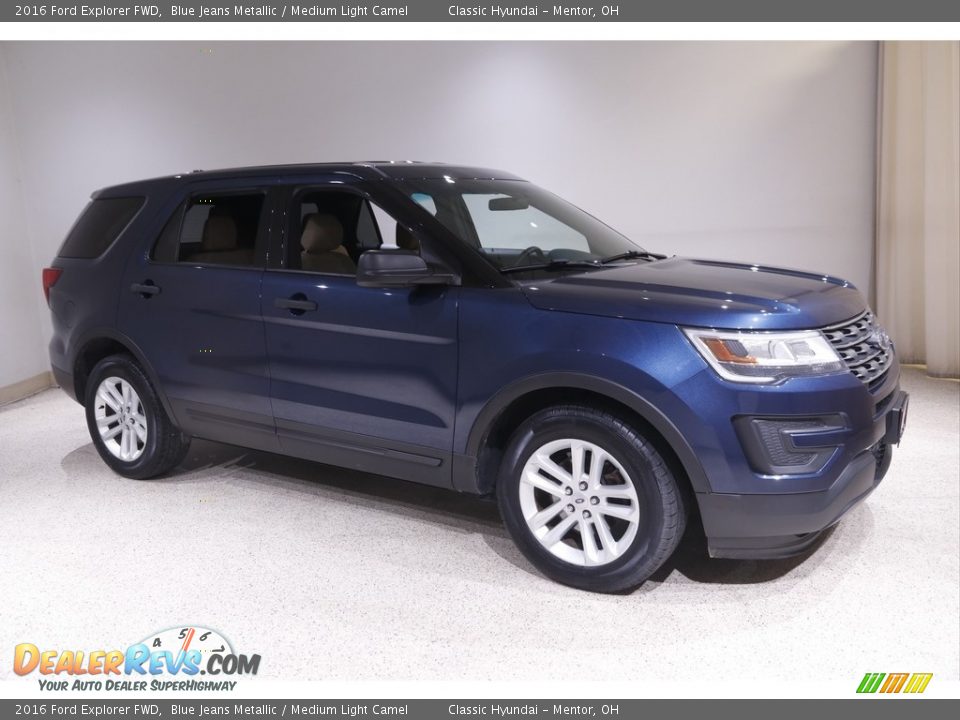 2016 Ford Explorer FWD Blue Jeans Metallic / Medium Light Camel Photo #1