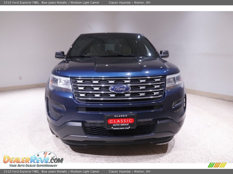 2016 Ford Explorer FWD Blue Jeans Metallic / Medium Light Camel Photo #2
