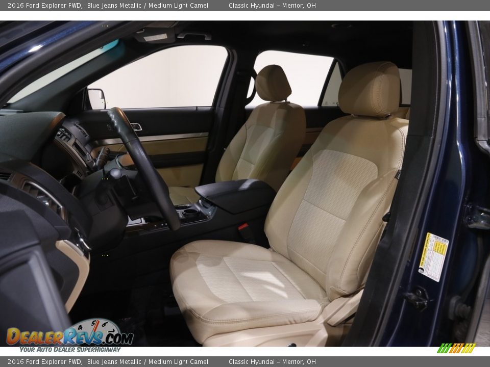 2016 Ford Explorer FWD Blue Jeans Metallic / Medium Light Camel Photo #5