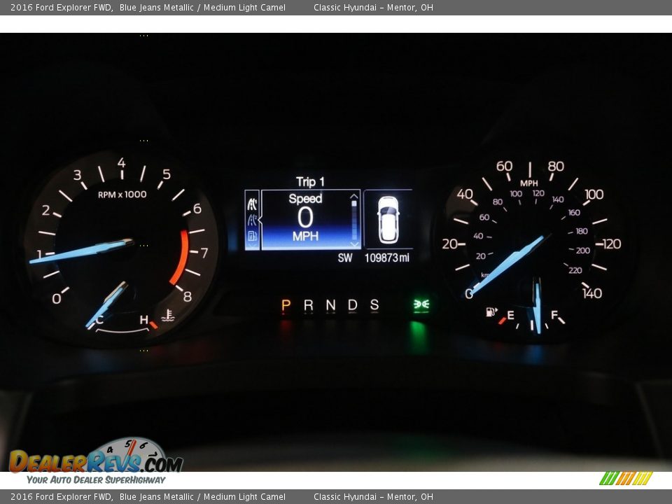 2016 Ford Explorer FWD Blue Jeans Metallic / Medium Light Camel Photo #8