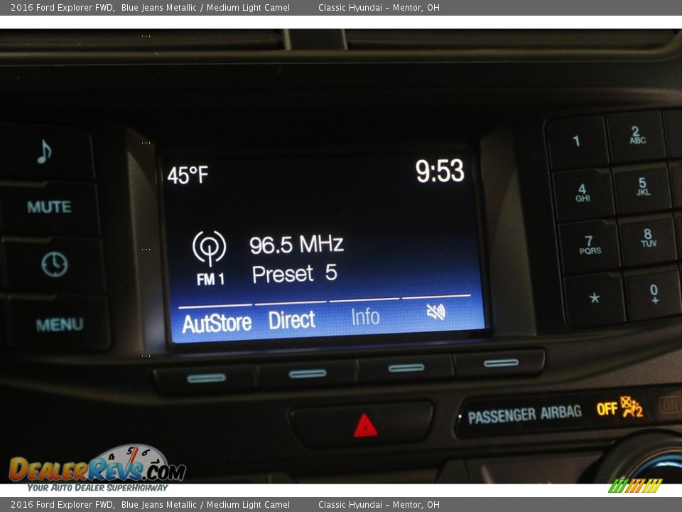 2016 Ford Explorer FWD Blue Jeans Metallic / Medium Light Camel Photo #10