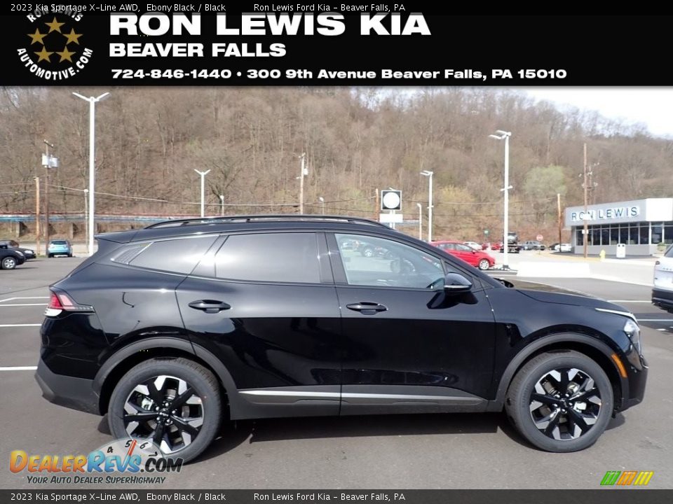 2023 Kia Sportage X-Line AWD Ebony Black / Black Photo #1