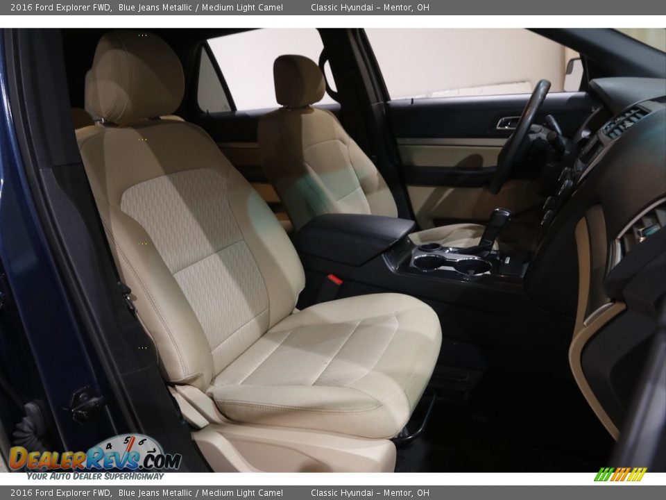 2016 Ford Explorer FWD Blue Jeans Metallic / Medium Light Camel Photo #14