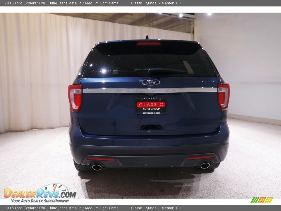 2016 Ford Explorer FWD Blue Jeans Metallic / Medium Light Camel Photo #18