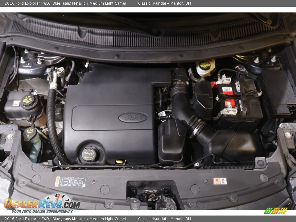 2016 Ford Explorer FWD Blue Jeans Metallic / Medium Light Camel Photo #19