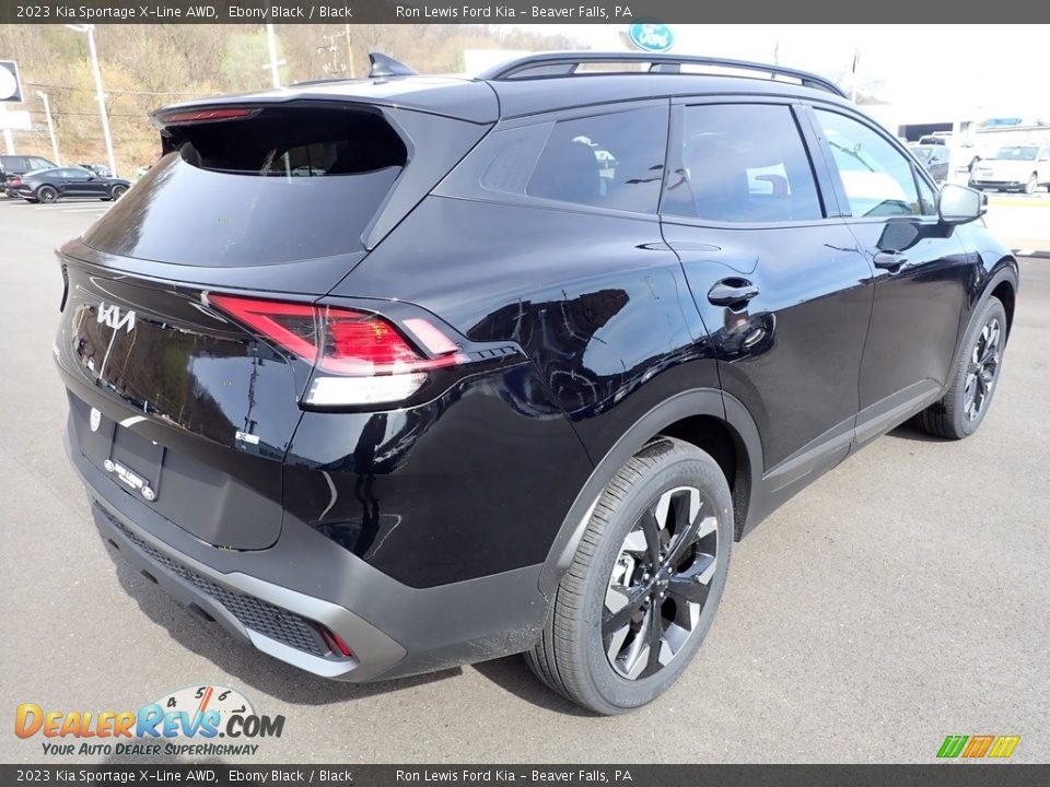 2023 Kia Sportage X-Line AWD Ebony Black / Black Photo #8