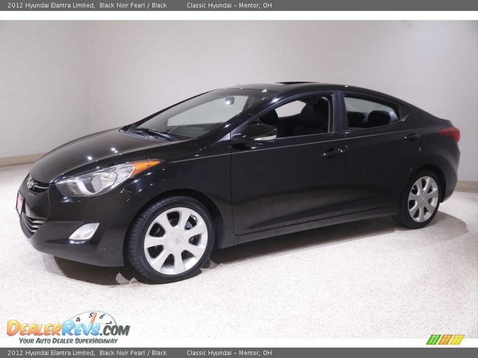 2012 Hyundai Elantra Limited Black Noir Pearl / Black Photo #3