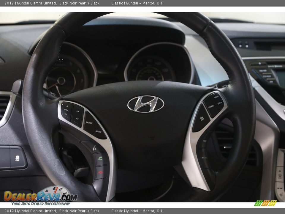 2012 Hyundai Elantra Limited Black Noir Pearl / Black Photo #7