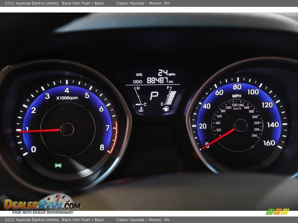 2012 Hyundai Elantra Limited Black Noir Pearl / Black Photo #8