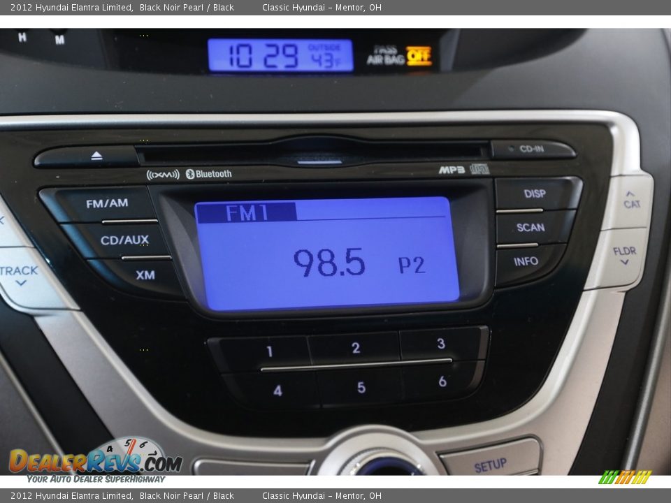 2012 Hyundai Elantra Limited Black Noir Pearl / Black Photo #10