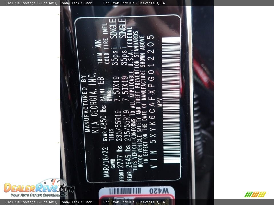 2023 Kia Sportage X-Line AWD Ebony Black / Black Photo #19