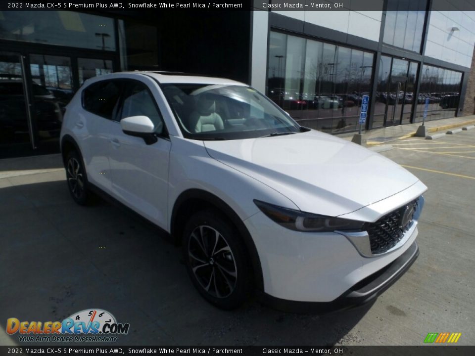 2022 Mazda CX-5 S Premium Plus AWD Snowflake White Pearl Mica / Parchment Photo #1