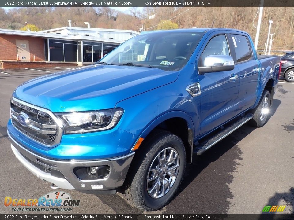 Velocity Blue Metallic 2022 Ford Ranger Lariat SuperCrew 4x4 Photo #4