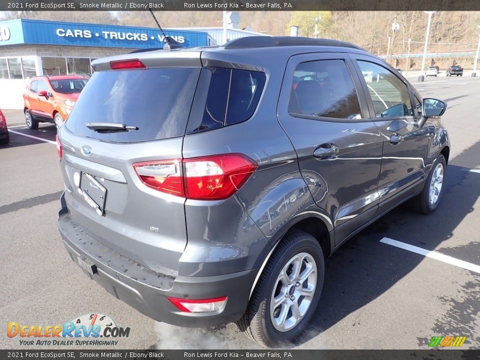 2021 Ford EcoSport SE Smoke Metallic / Ebony Black Photo #8