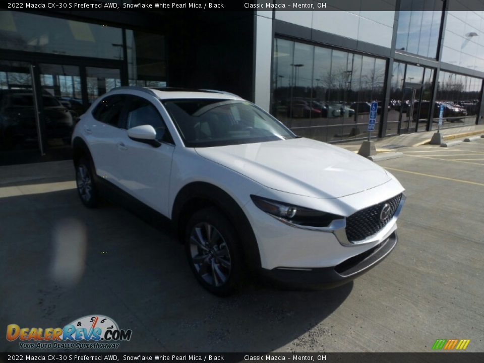 2022 Mazda CX-30 S Preferred AWD Snowflake White Pearl Mica / Black Photo #1
