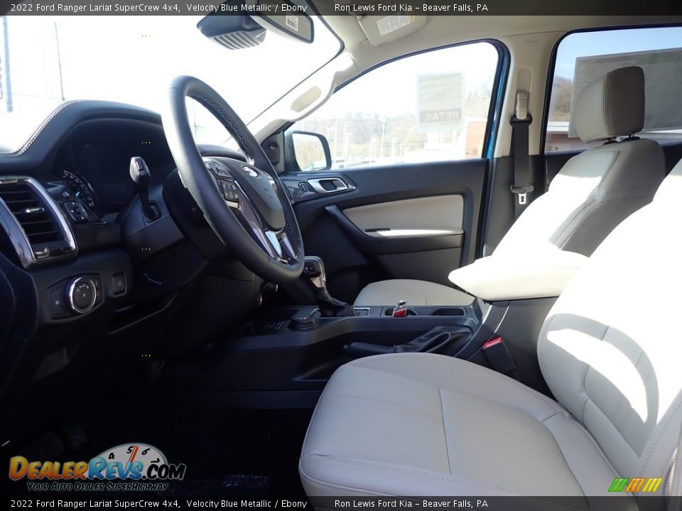 2022 Ford Ranger Lariat SuperCrew 4x4 Velocity Blue Metallic / Ebony Photo #14