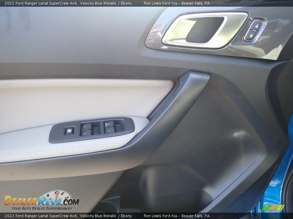 2022 Ford Ranger Lariat SuperCrew 4x4 Velocity Blue Metallic / Ebony Photo #15