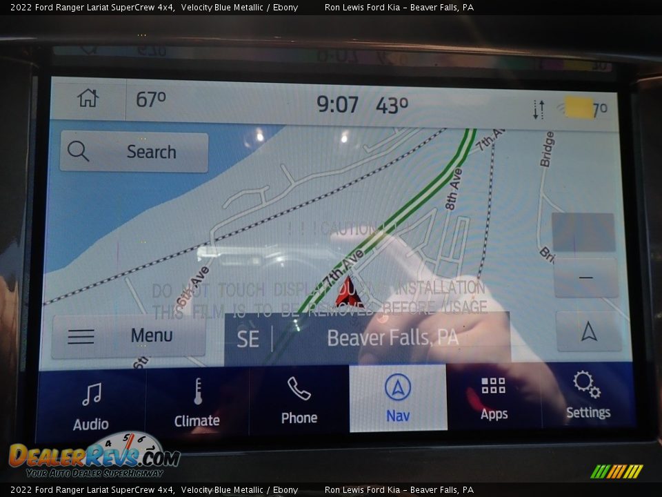 2022 Ford Ranger Lariat SuperCrew 4x4 Velocity Blue Metallic / Ebony Photo #17