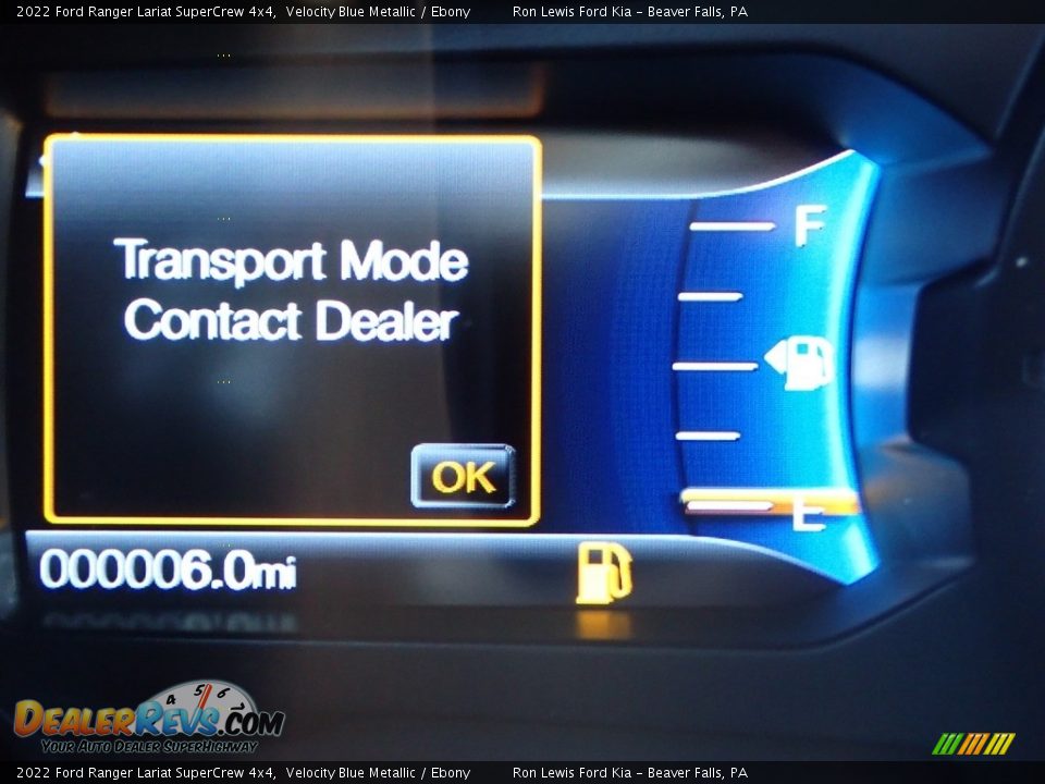 2022 Ford Ranger Lariat SuperCrew 4x4 Velocity Blue Metallic / Ebony Photo #20