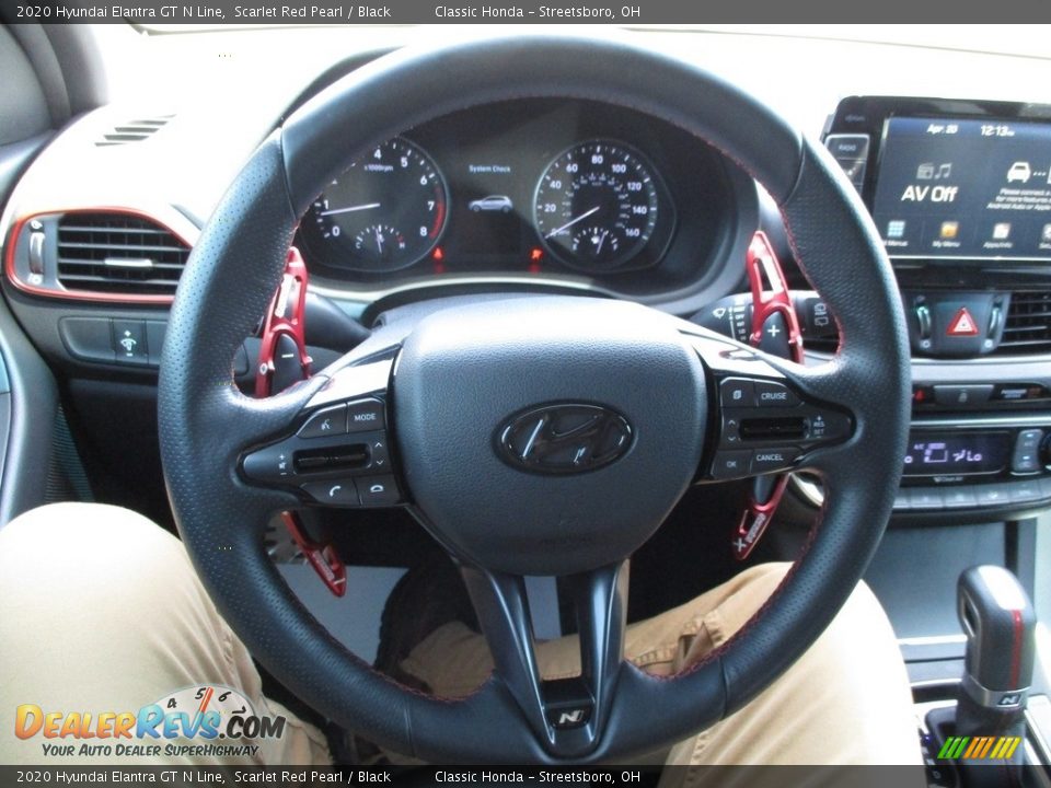 2020 Hyundai Elantra GT N Line Scarlet Red Pearl / Black Photo #27